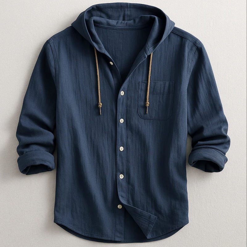 Women's Alessandro Veneti Hooded Button-Up Shirt | Fit: Relaxed fit 0