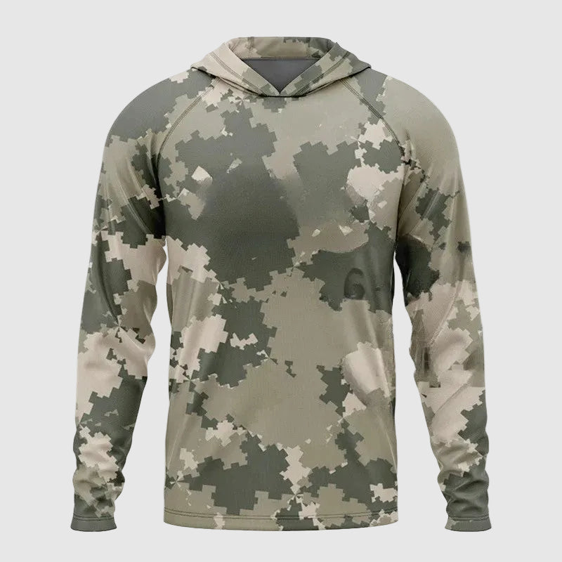 Women's Alessandro Veneti Urban Camo Hooded Shirt | Neckline: Hooded neckline 0