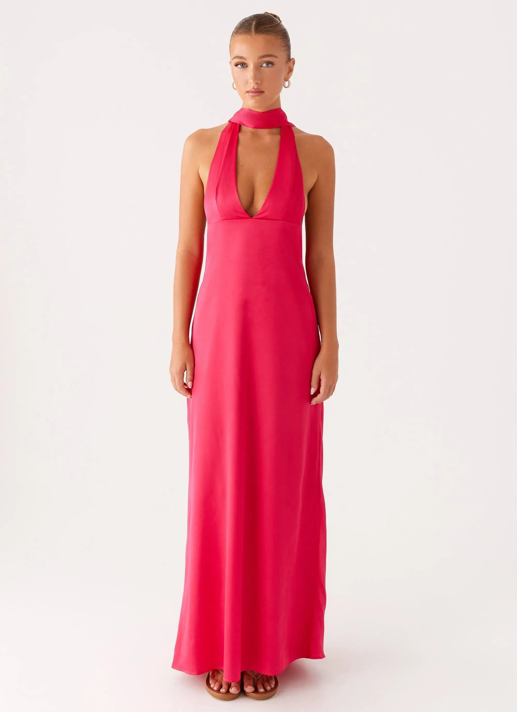 Women's Alicia Collection | Maxi Dress for Women with Adjustable Straps | Elegant Satin Evening Wear for Stunning Looks  2