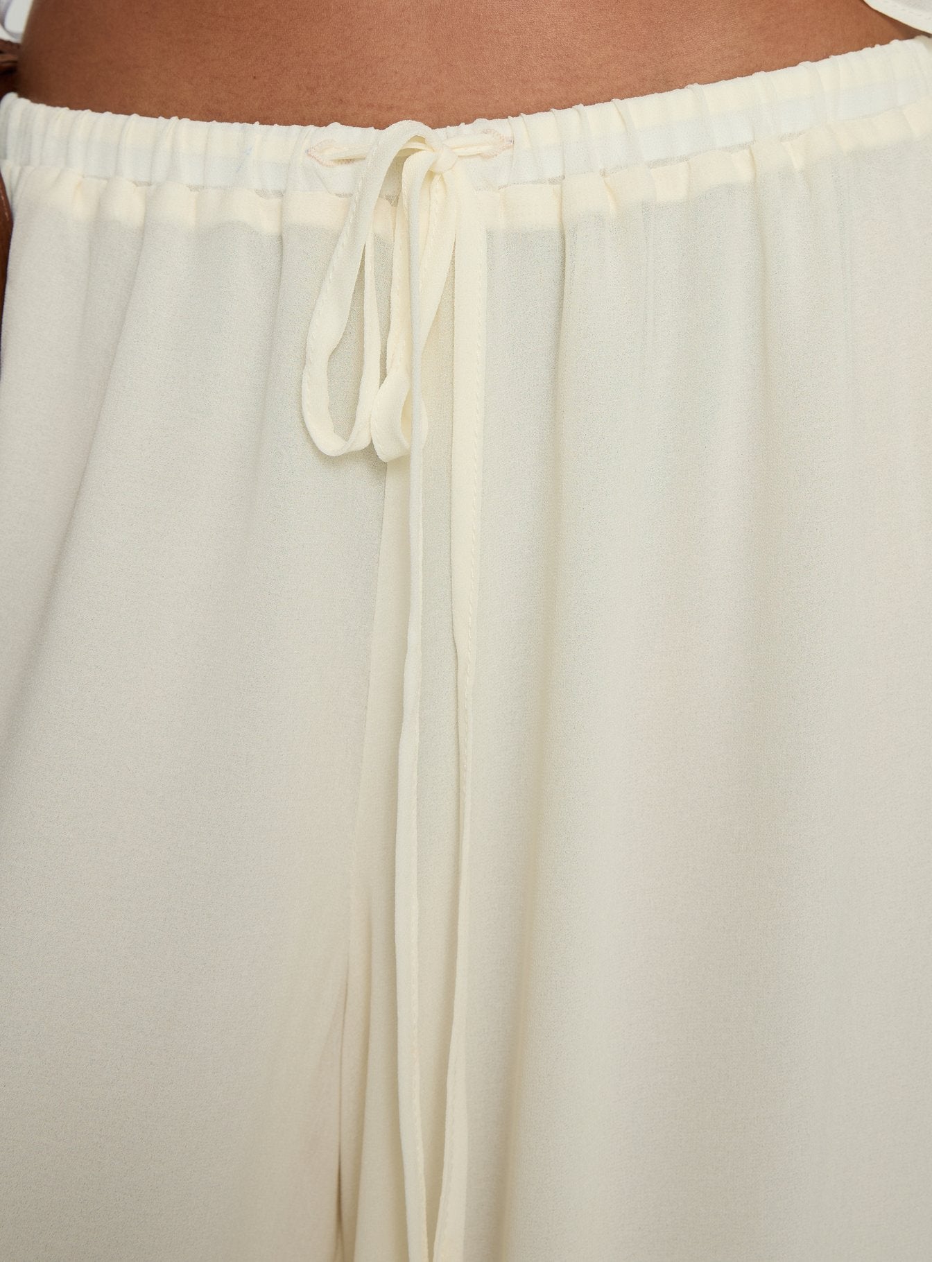 Women's Finesse Pants Yellow | Wide-leg pants with mid-rise fit 5