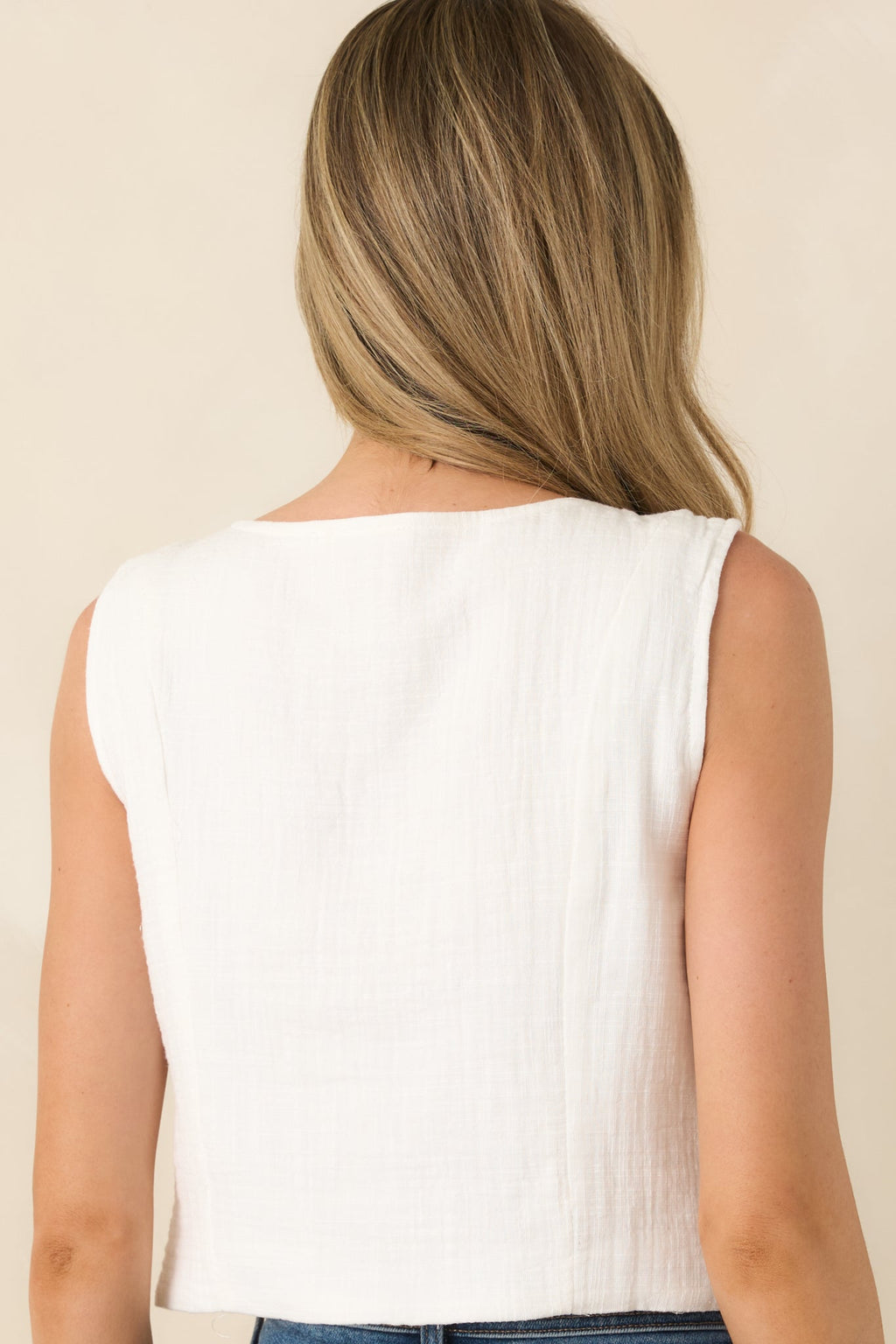 Women's Just Beachy Ivory Cotton Embroidered Seashell Top | 100% Cotton 7