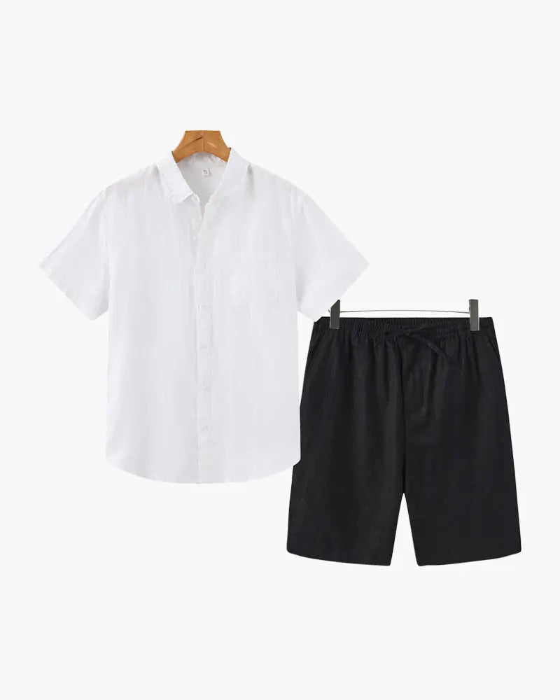 Women's Old Money Linen Combo (Shorts) 7