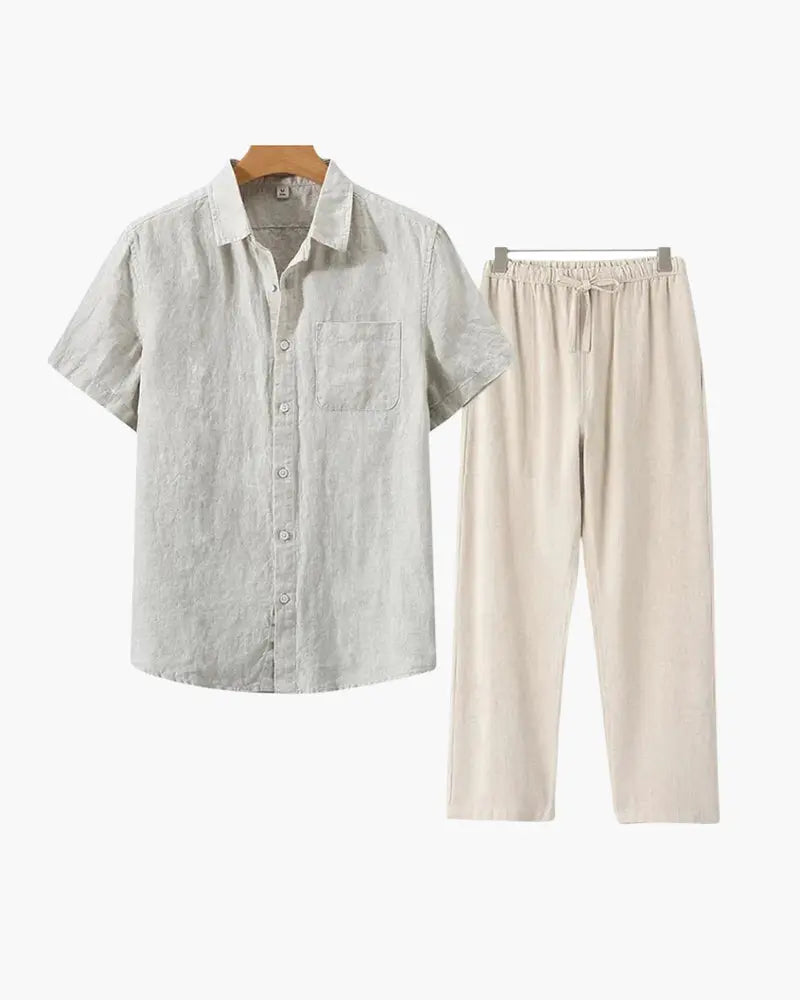 Women's Old Money Linen Combo (Shortsleeve) 0