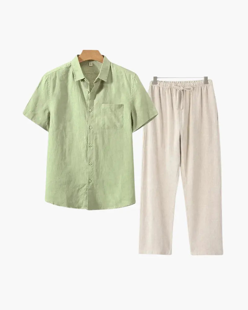 Women's Old Money Linen Combo (Shortsleeve) 2