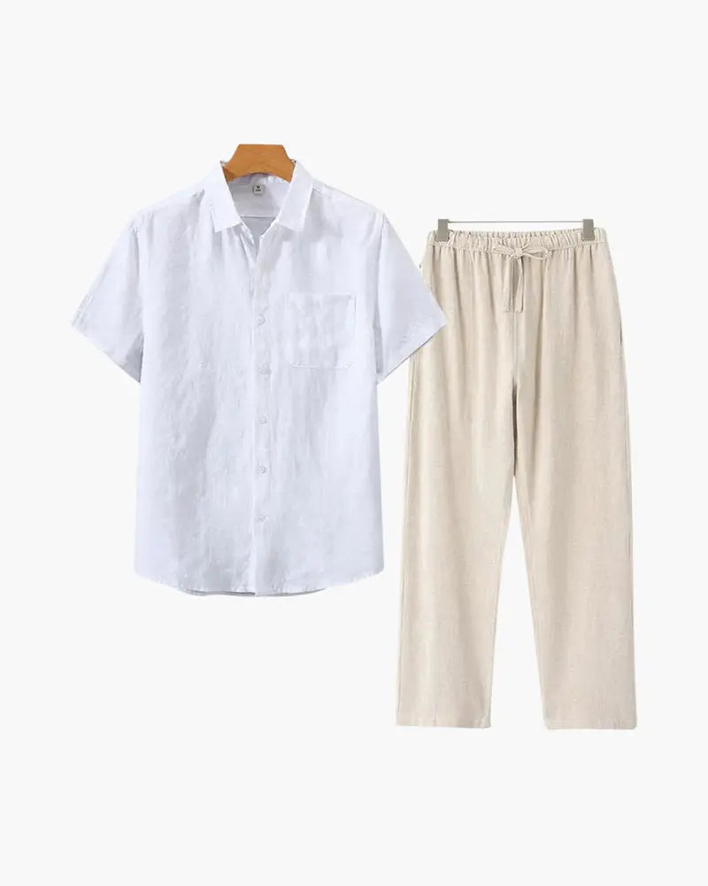 Women's Old Money Linen Combo (Shortsleeve) 5