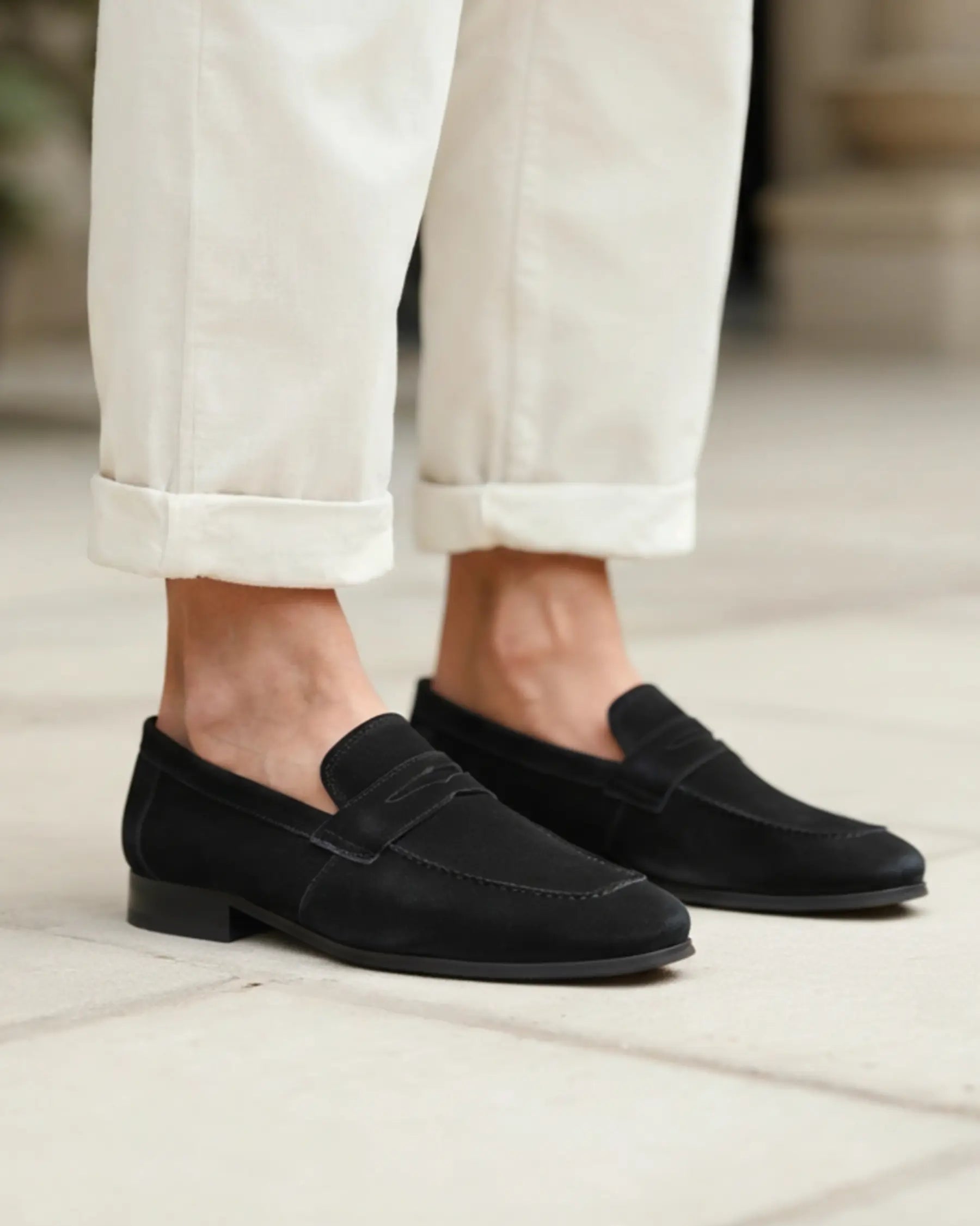 Women's Old Money Suede Penny Loafers 1