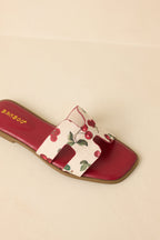 Women's Picked Fresh for You Red Multi Cherry Print Slide Sandals | All Man Made Materials 2
