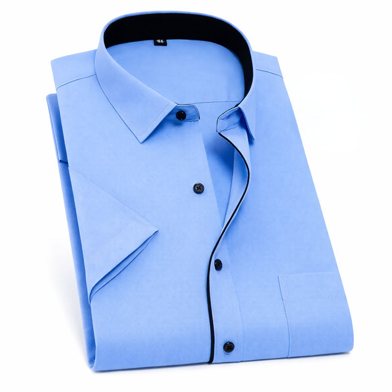 Women's Roberto Russo Formal Short Sleeve Shirt | Collar: Turn-down collar 1