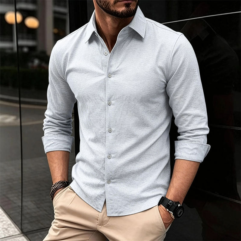 Women's Roberto Russo Long Sleeve Button Up Shirt | Collar: Turn-down collar 0