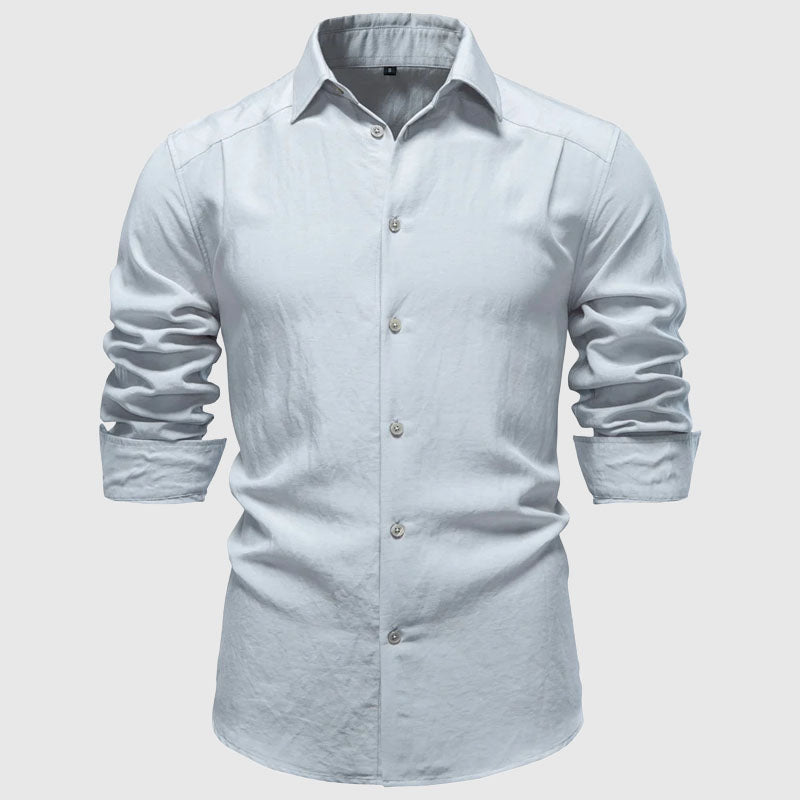 Women's Roberto Russo Long Sleeve Button Up Shirt | Collar: Turn-down collar 3