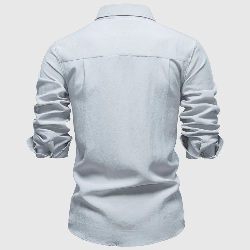 Women's Roberto Russo Long Sleeve Button Up Shirt | Collar: Turn-down collar 4