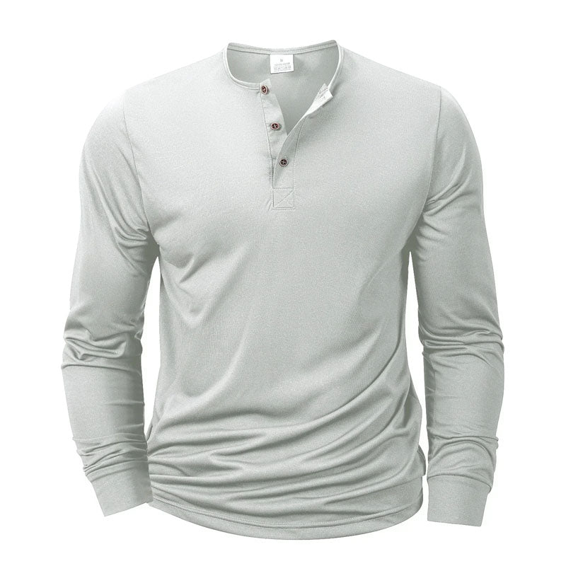 Women's Roberto Russo Long Sleeve Henley Shirt | Collar: Henley neckline 3
