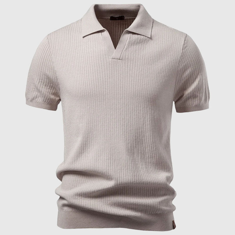 Women's Roberto Russo Polo Shirt with Open Collar | Neckline: Polo collar with open split neck 2