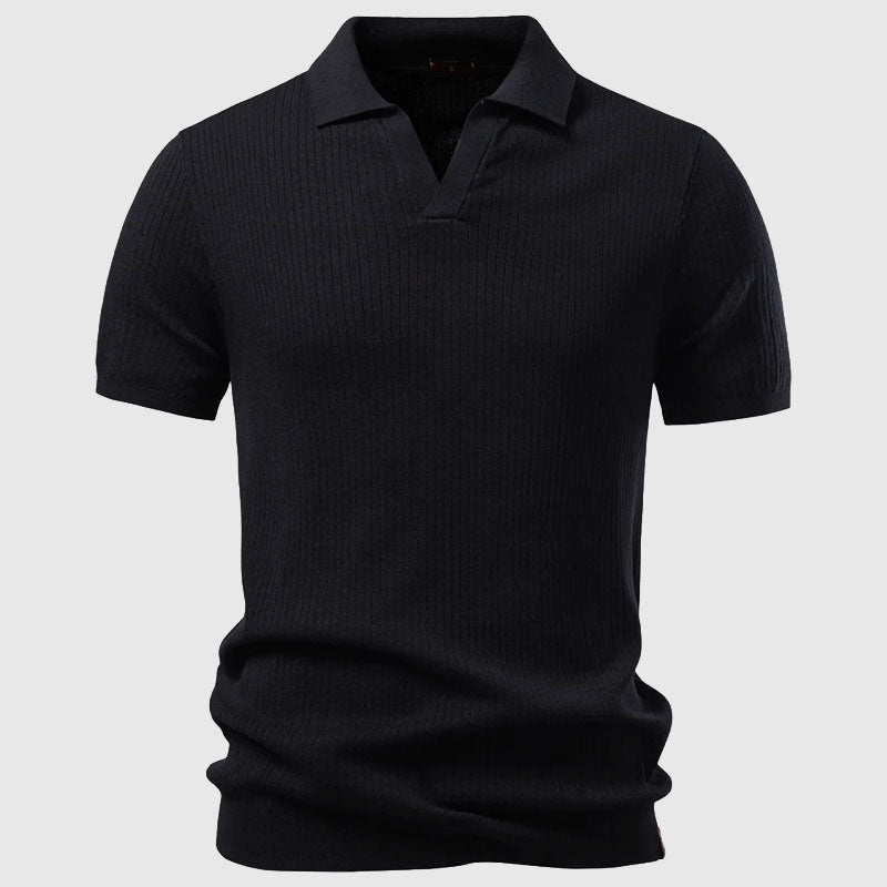 Women's Roberto Russo Polo Shirt with Open Collar | Neckline: Polo collar with open split neck 4