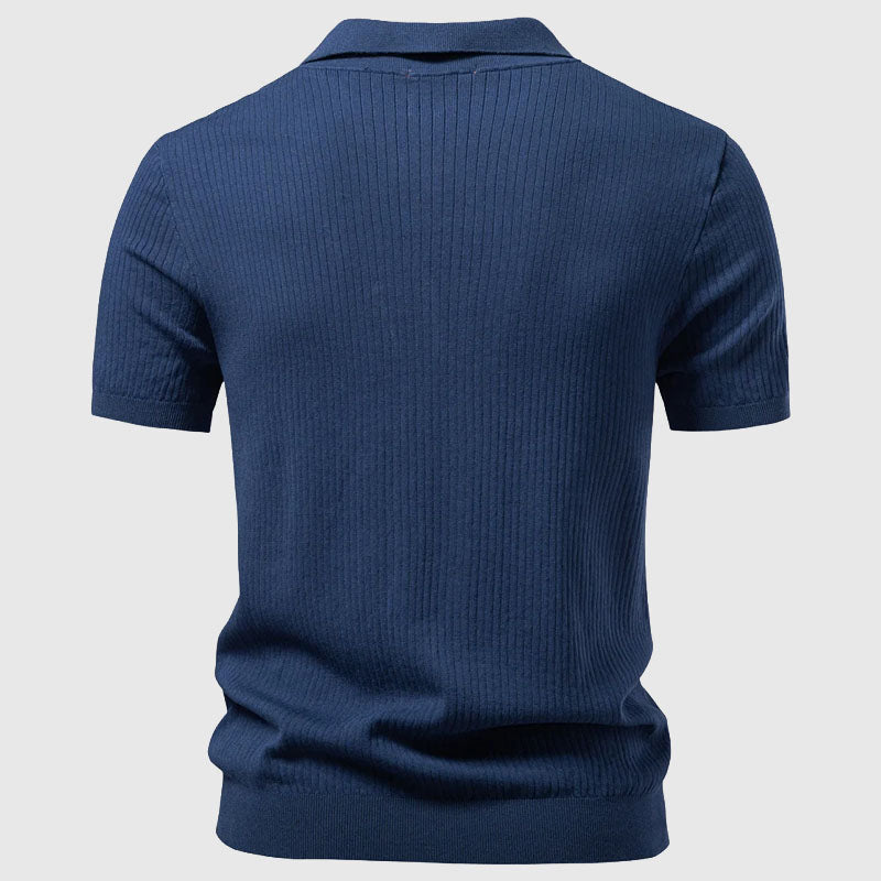 Women's Roberto Russo Polo Shirt with Open Collar | Neckline: Polo collar with open split neck 6