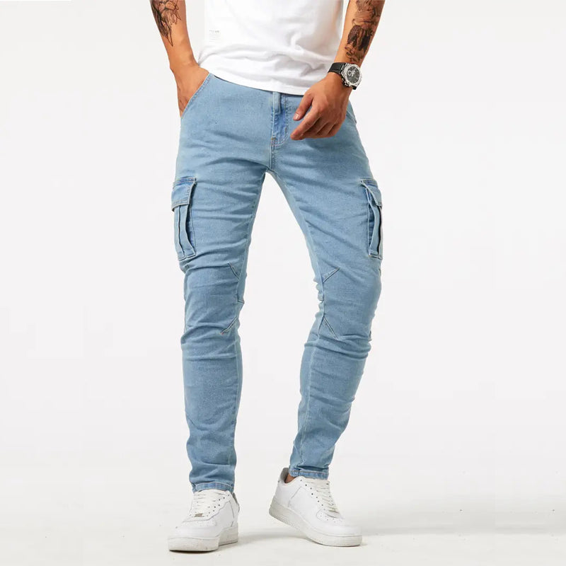 Women's Roberto Russo Slim Fit Cargo Jeans | Material: Denim 0