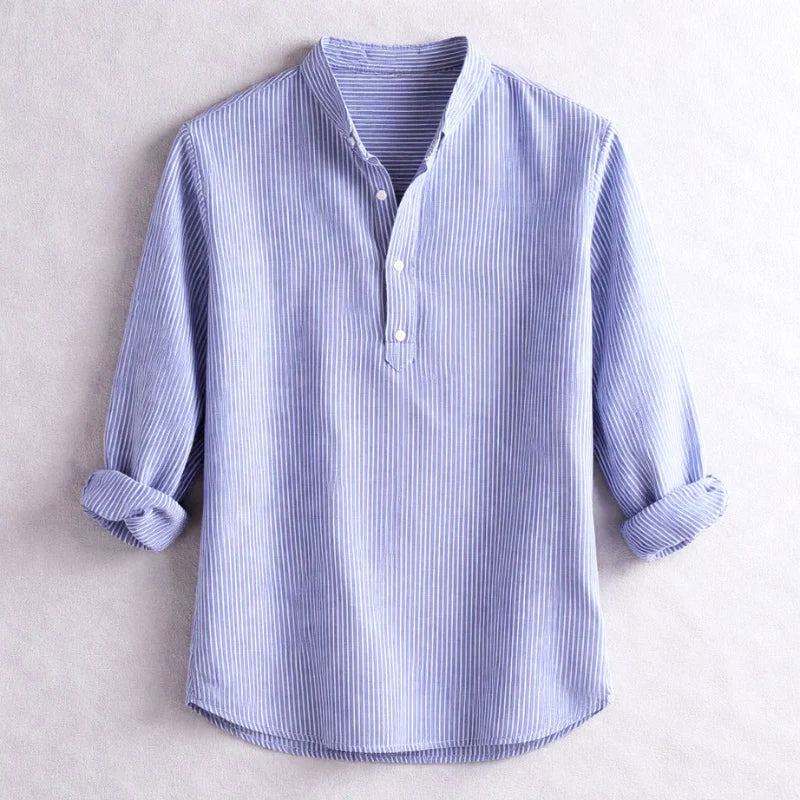 Women's Roberto Russo Striped Henley Shirt | Fit: Relaxed fit 0