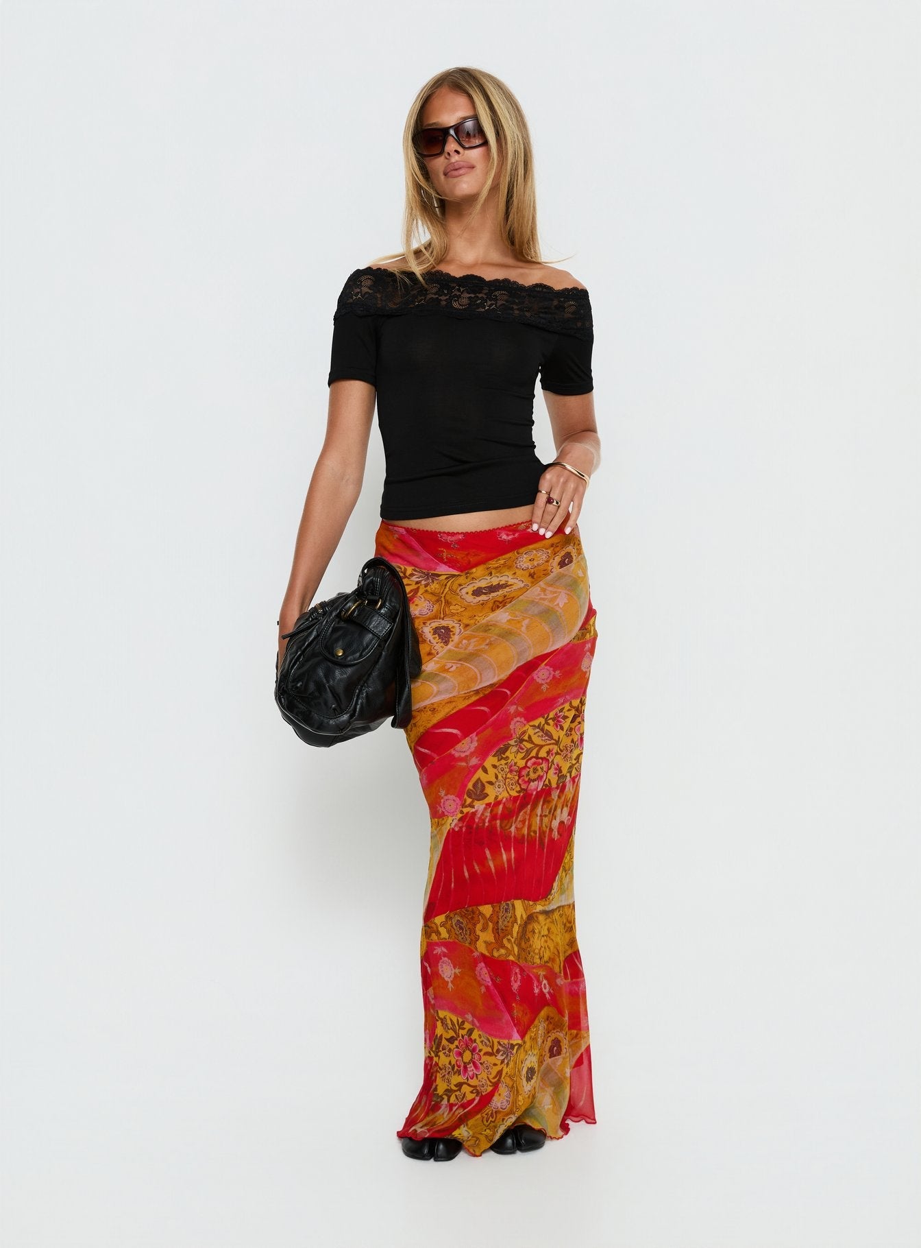 Women's Rowana Maxi Skirt Multi Paisley | Maxi skirt in paisley print with mid-rise fit 1